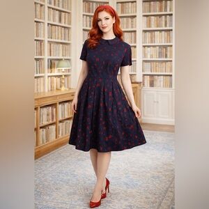 Brooks Brothers logo navy/red dress - 2 (vintage)